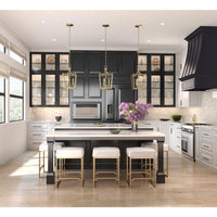 Parkhurst Collection Brushed Bronze Three-Light Foyer - Dry Location Listed