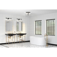 Martenne Collection Four-Light Matte Black Modern Farmhouse Vanity Light - Damp Location Listed