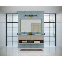 Martenne Collection Four-Light Aged Bronze Modern Farmhouse Vanity Light - Damp Location Listed