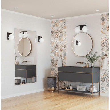 Copeland Collection One-Light Matte Black Mid-Century Modern Vanity Light