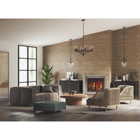 Parkhurst Collection Six-Light New Traditional Matte Black Clear Glass Chandelier Light - Dry Location Listed