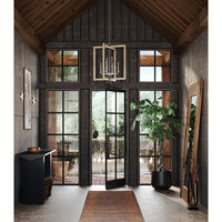 Turnbury Collection Eight-Light Galvanized Finish Coastal Chandelier Light - Dry Location Listed