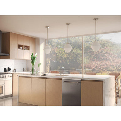 Copeland Collection One-Light Brushed Nickel Mid-Century Modern Pendant - Dry Location Listed