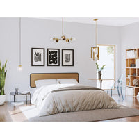 Atwell Collection Five-Light Brushed Bronze Mid-Century Modern Chandelier - Dry Location Listed