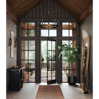 Breckenridge Collection Five-Light Aged Bronze Rustic Farmhouse Chandelier - Dry Location Listed