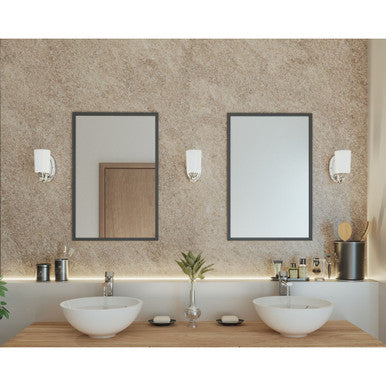 Inspire Collection One-Light Polished Chrome Etched Glass Traditional Bath Vanity Light