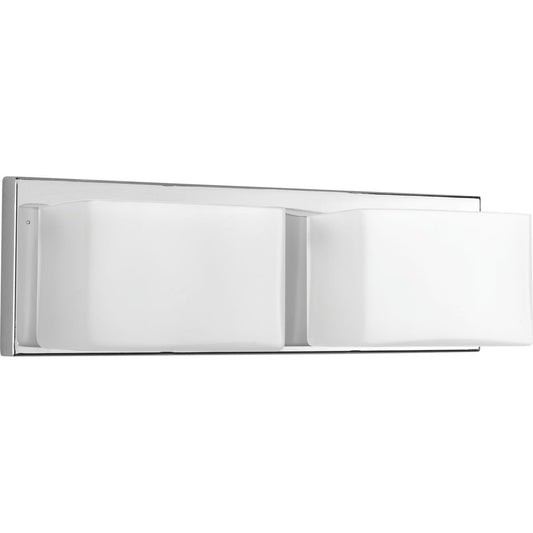 Progress Lighting Bath & Vanity Light - Ace LED Collection Two-Light Polished Chrome Etched Glass Modern LED Bath Vanity Light - Model P2143-1530K9