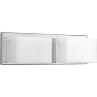 Ace LED Collection Two-Light Polished Chrome Etched Glass Modern LED Bath Vanity Light - Damp Location Listed