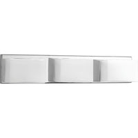 Ace LED Collection Three-Light Polished Chrome Etched Glass Modern LED Bath Vanity Light - Damp Location Listed