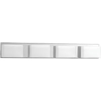 Ace LED Collection Four-Light Polished Chrome Etched Glass Modern LED Bath Vanity Light - Damp Location Listed