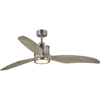 Farris Collection Three-Blade Carved Wood 60