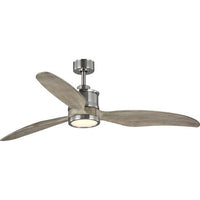 Farris Collection Three-Blade Carved Wood 60