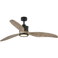 Farris Collection Three-Blade Carved Wood 60