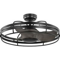Bastrop Collection 26 in. Three-Blade Matte Black Transitional Ceiling Fan with 3 Speed Remote Control - Damp Location Listed