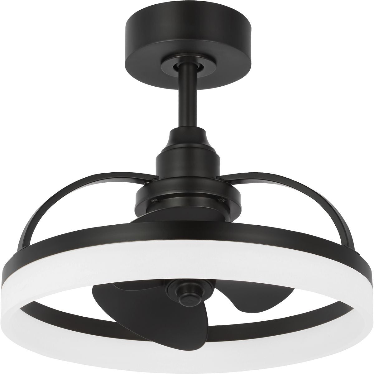 Progress Lighting Ceiling Fans Light - Shear Collection Oscillating Three-Blade Matte black Ceiling Fan with Matte Black Blades - Model P250115-31M-30