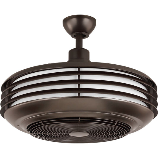 Progress Lighting Ceiling Fans Light - Sanford 24" Enclosed Indoor/Outdoor Ceiling Fan with LED Light - Model P2594-12930K