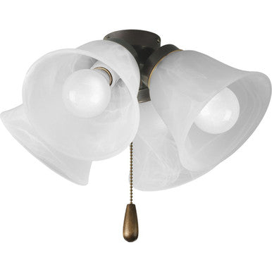 AirPro Collection Four-Light Ceiling Fan Light - Dry Location Listed - P2643-20WB