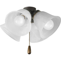 AirPro Collection Four-Light Ceiling Fan Light - Dry Location Listed - P2643-20WB