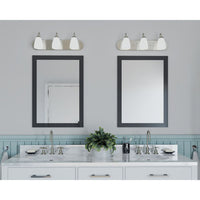 Gather Collection Three-Light Brushed Nickel Etched Glass Traditional Bath Vanity Light - Damp Location Listed