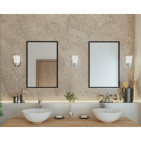 Flight Collection One-Light Brushed Nickel Etched Glass Coastal Bath Vanity Light