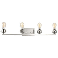 Debut Collection Four-Light Brushed Nickel Farmhouse Bath Vanity Light - Damp Location Listed