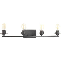 Debut Collection Four-Light Graphite Farmhouse Bath Vanity Light - Damp Location Listed