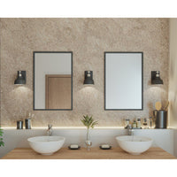 Bramlett Collection One-Light Brushed Nickel Graphite Metal Shade Coastal Bath Vanity Light