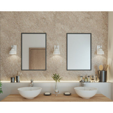 Bramlett Collection One-Light Polished Chrome White Metal Shade Coastal Bath Vanity Light