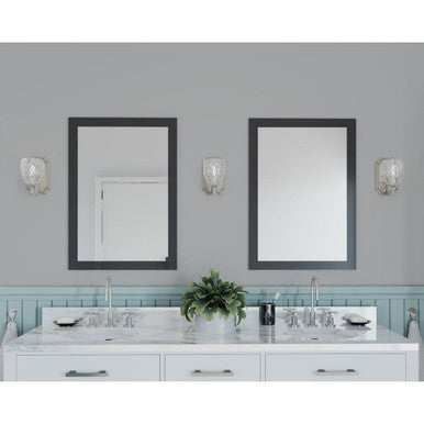 Anjoux Collection One-Light Silver Ridge Clear Water Glass Luxe Bath Vanity Light