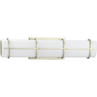 Grid LED Collection 22-inch Silver Ridge and White Linen Acrylic Modern Style Bath Vanity Wall Light - Damp Location Listed