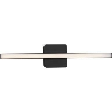 Phase 4 Collection 24 in. Matte Black Medium Modern Integrated 3CCT Integrated LED Linear Vanity Light - Damp Location Listed