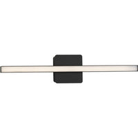 Phase 4 Collection 24 in. Matte Black Medium Modern Integrated 3CCT Integrated LED Linear Vanity Light - Damp Location Listed