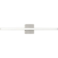 Phase 4 Collection 32 in. Brushed Nickel Large Modern Integrated 3CCT Integrated LED Linear Vanity Light - Damp Location Listed