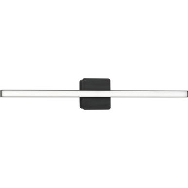 Phase 4 Collection 32 in. Matte Black Large Modern Integrated 3CCT Integrated LED Linear Vanity Light - Damp Location Listed