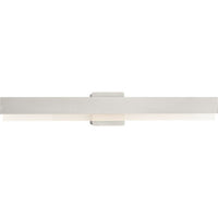 Semblance Collection 32 in. Brushed Nickel Medium Modern 3CCT Integrated LED Linear Vanity Light - Damp Location Listed