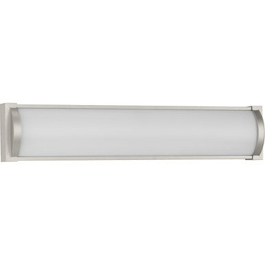 Barril Collection 24 in. Brushed Nickel Medium Modern Integrated LED Linear Vanity Light - Damp Location Listed