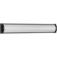 Barril Collection 32 in. Matte Black Large Modern Integrated LED Linear Vanity Light - Damp Location Listed