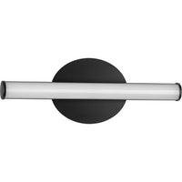 Phase 3 Collection 16 in. Matte Black Small Modern 3CCT Integrated LED Linear Vanity Light - Damp Location Listed