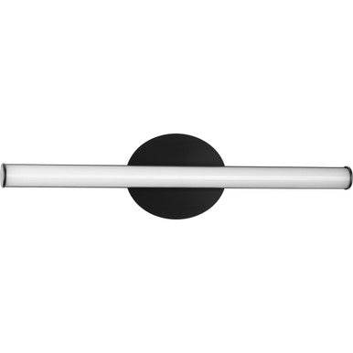 Phase 3 Collection 24 in. Matte Black Medium Modern 3CCT Integrated LED Linear Vanity Light - Damp Location Listed