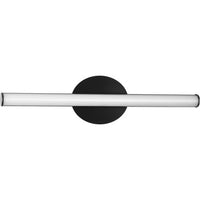 Phase 3 Collection 24 in. Matte Black Medium Modern 3CCT Integrated LED Linear Vanity Light - Damp Location Listed
