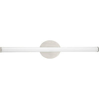 Phase 3 Collection 32 in. Brushed Nickel Large Modern 3CCT Integrated LED Linear Vanity Light - Damp Location Listed