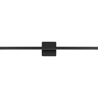 Phase 5 Collection 32 in. Black Slim Modern 3CCT Integrated LED Linear Vanity Light - Damp Location Listed