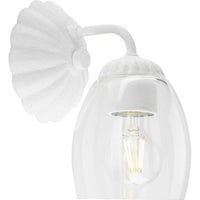 Quillan Collection One-Light White Plaster Transitional Bath & Vanity Light