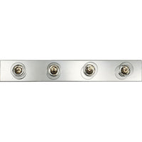 Broadway Collection Four-Light Polished Chrome Traditional Bath Vanity Light - Damp Location Listed - P3115-15