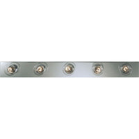 Broadway Collection Five-Light Polished Chrome Traditional Bath Vanity Light - Damp Location Listed - P3116-15