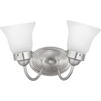 Fluted Glass Collection Two-Light Bath & Vanity - Damp Location Listed