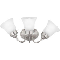 Fluted Glass Collection Three-Light Bath & Vanity - Damp Location Listed