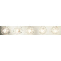 Broadway Collection Five-Light Polished Chrome Traditional Bath Vanity Light