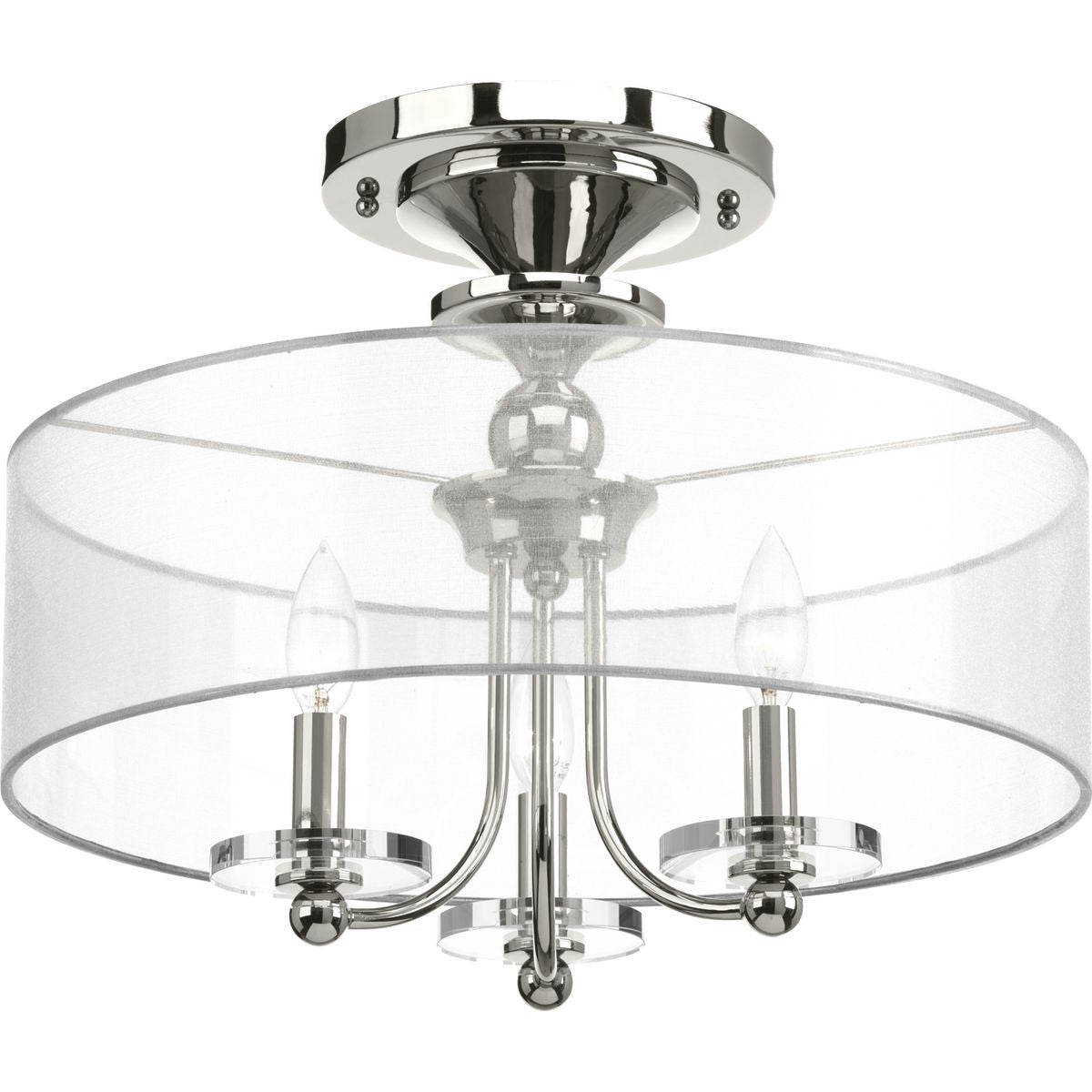 Progress Lighting Close-to-Ceiling Light - Marche' Collection Three-Light Semi-Flush Convertible - Model P350029-104