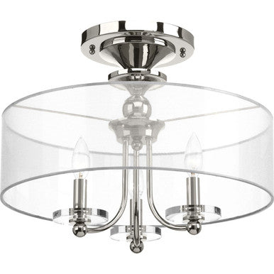 Marche Collection Three-Light Semi-Flush Convertible - Damp Location Listed